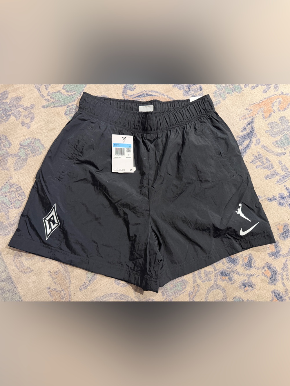 Nike Women’s Las Vegas Aces WNBA Black Athletic Shorts with Logo